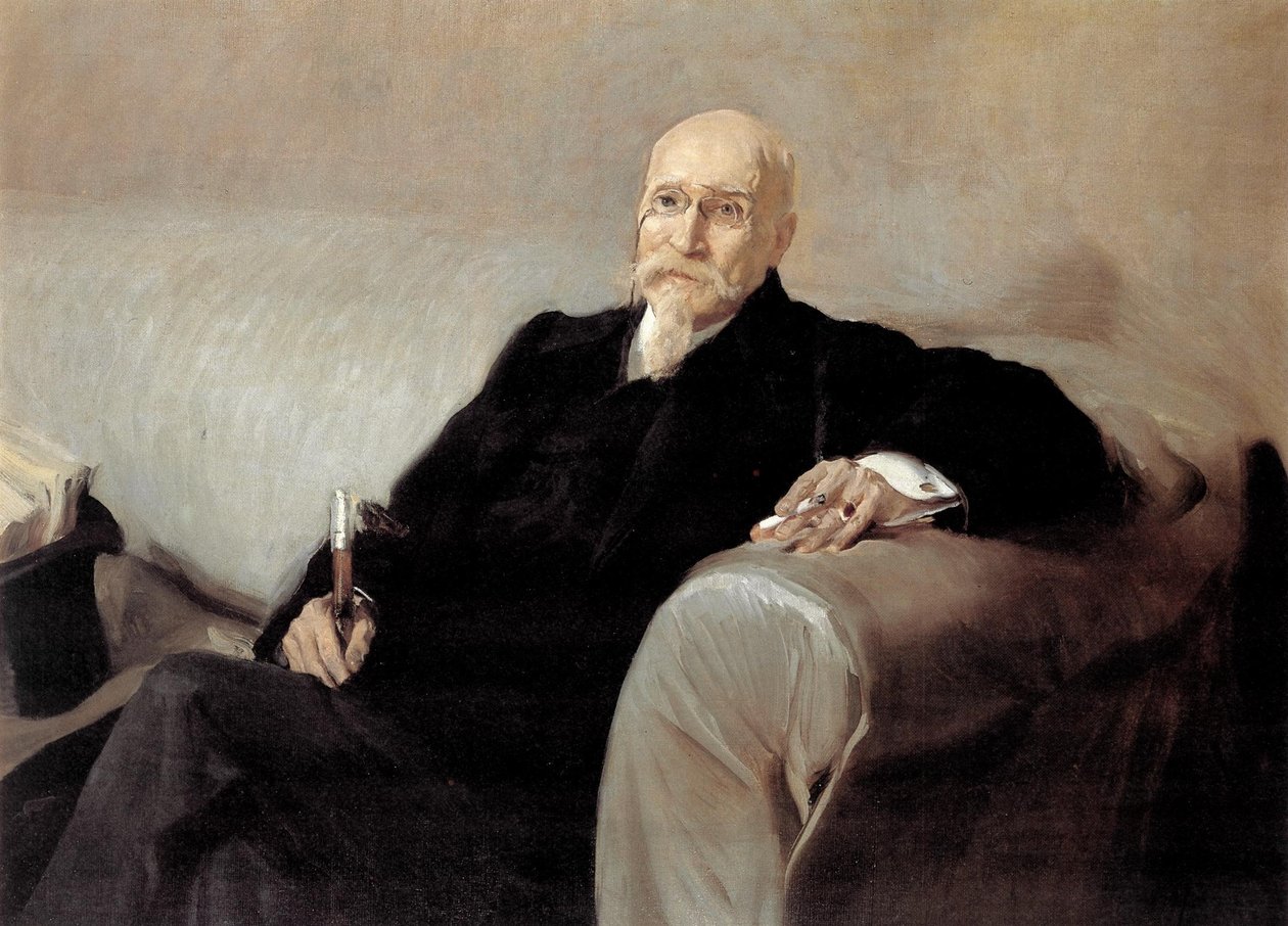 Espagnol : Retrato de José Echegaray (1832-1916) Portrait de José Echegaray - Joaquín Sorolla