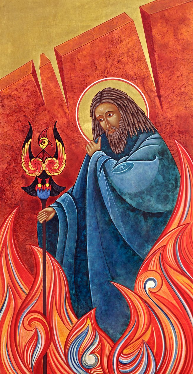 Prophète Élie, 2012 (tempera à l