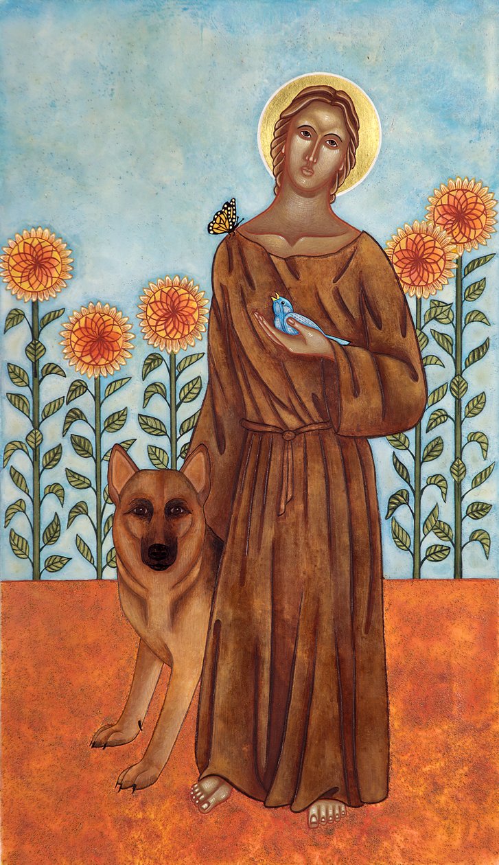 Saint François et le loup de Gubbio, 2009 (tempera à l
