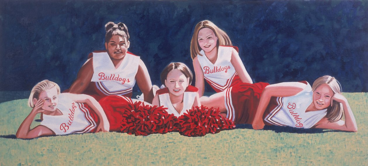 Pom-pom girls du collège sur l
