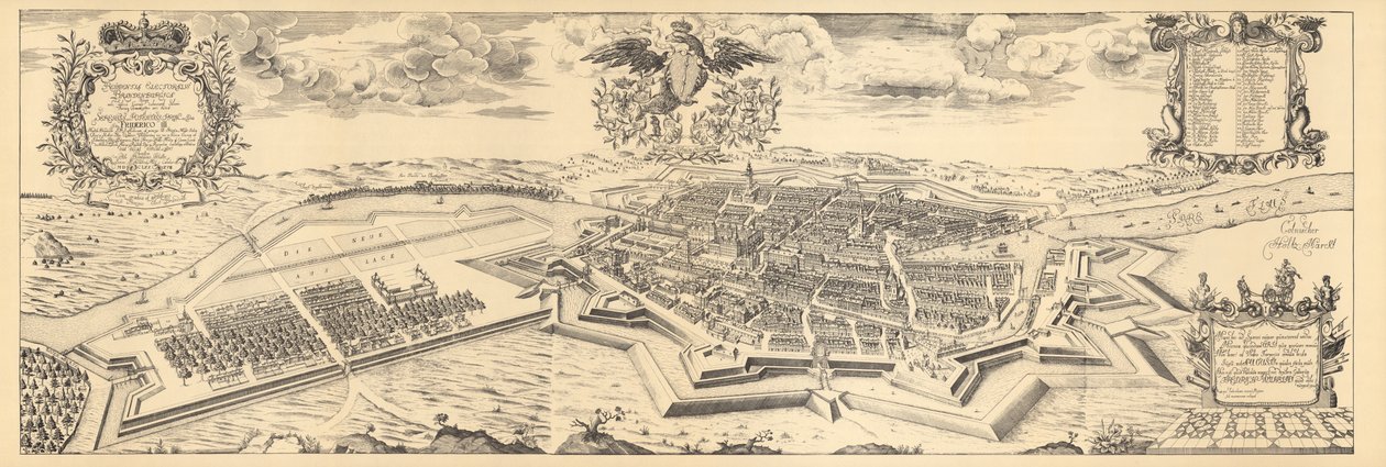 Carte de Berlin et Coelln, 1688 - Joh. Bernhard Schultz