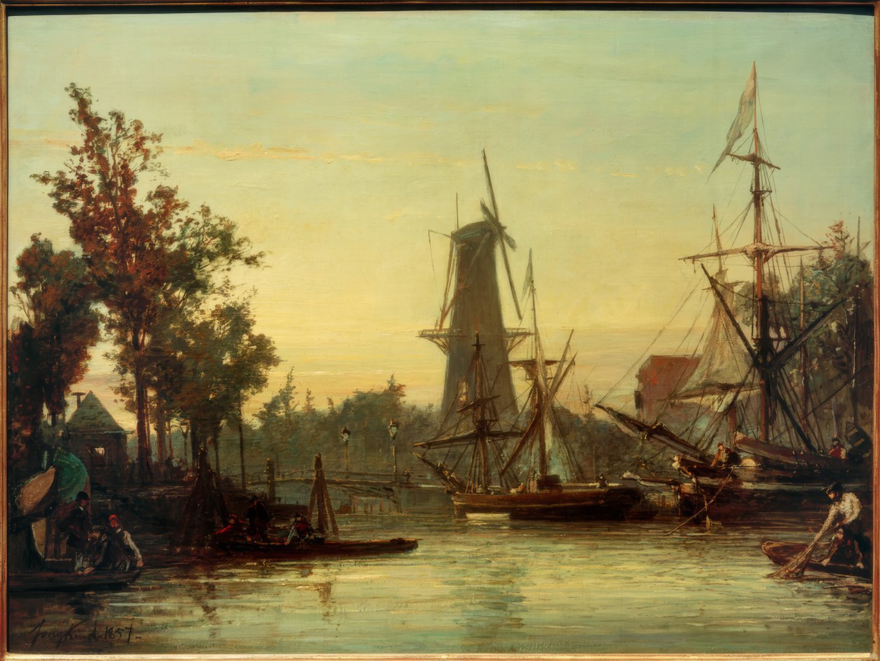 Le port intérieur de Rotterdam - Johan Barthold Jongkind