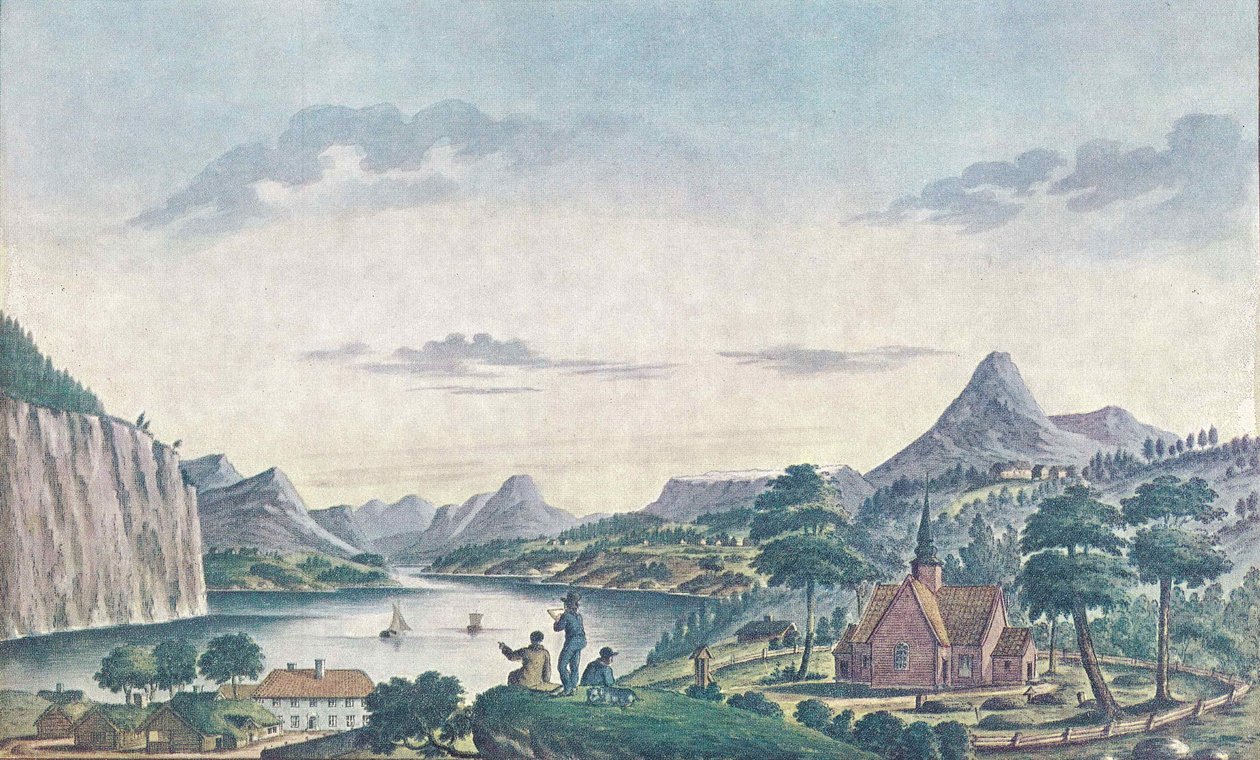 Vue de Stranda vers Tafjord/Norddalsfjord - Johan F. L. Dreier