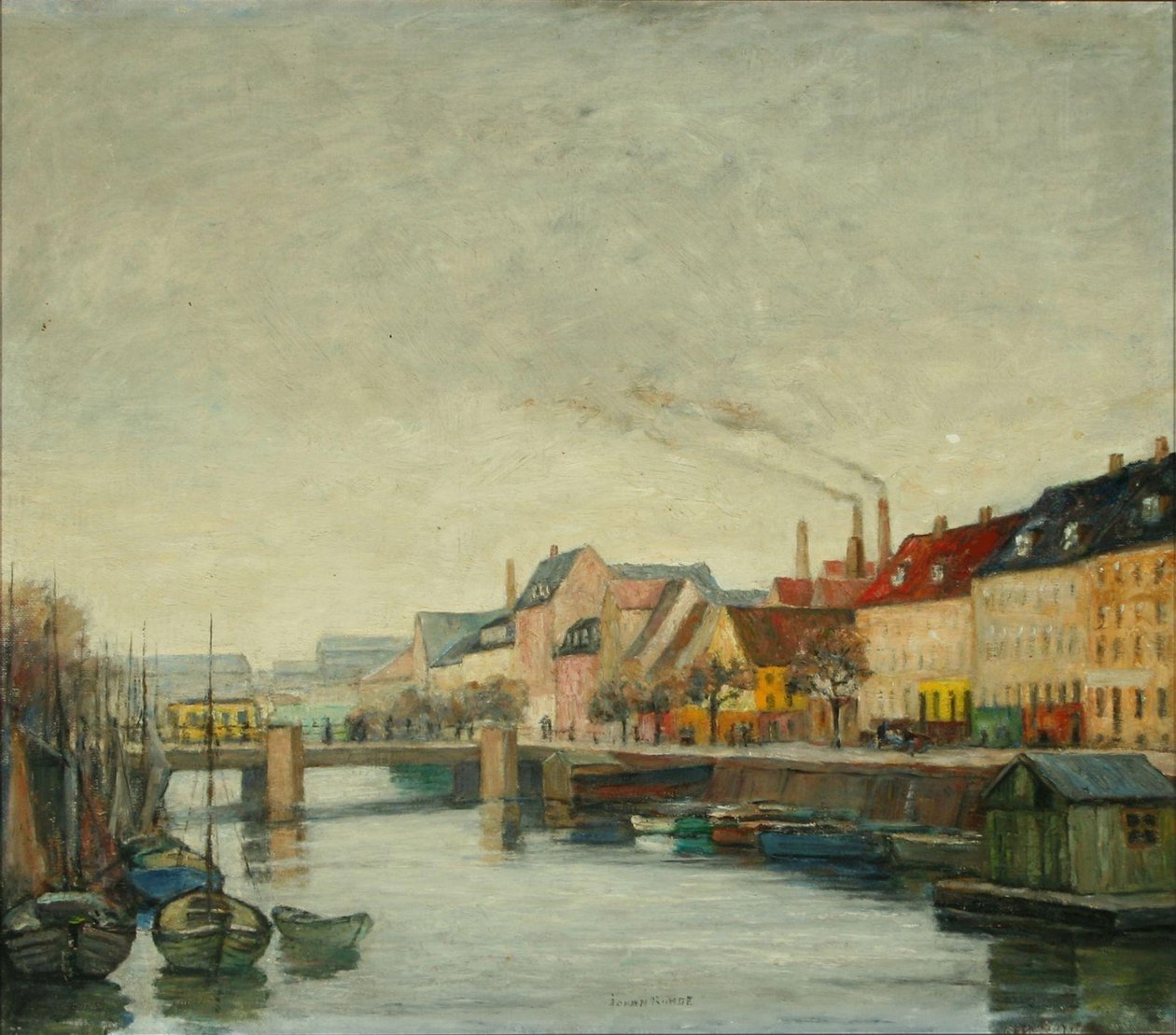 Décor de canal de Copenhague - Johan Rohde