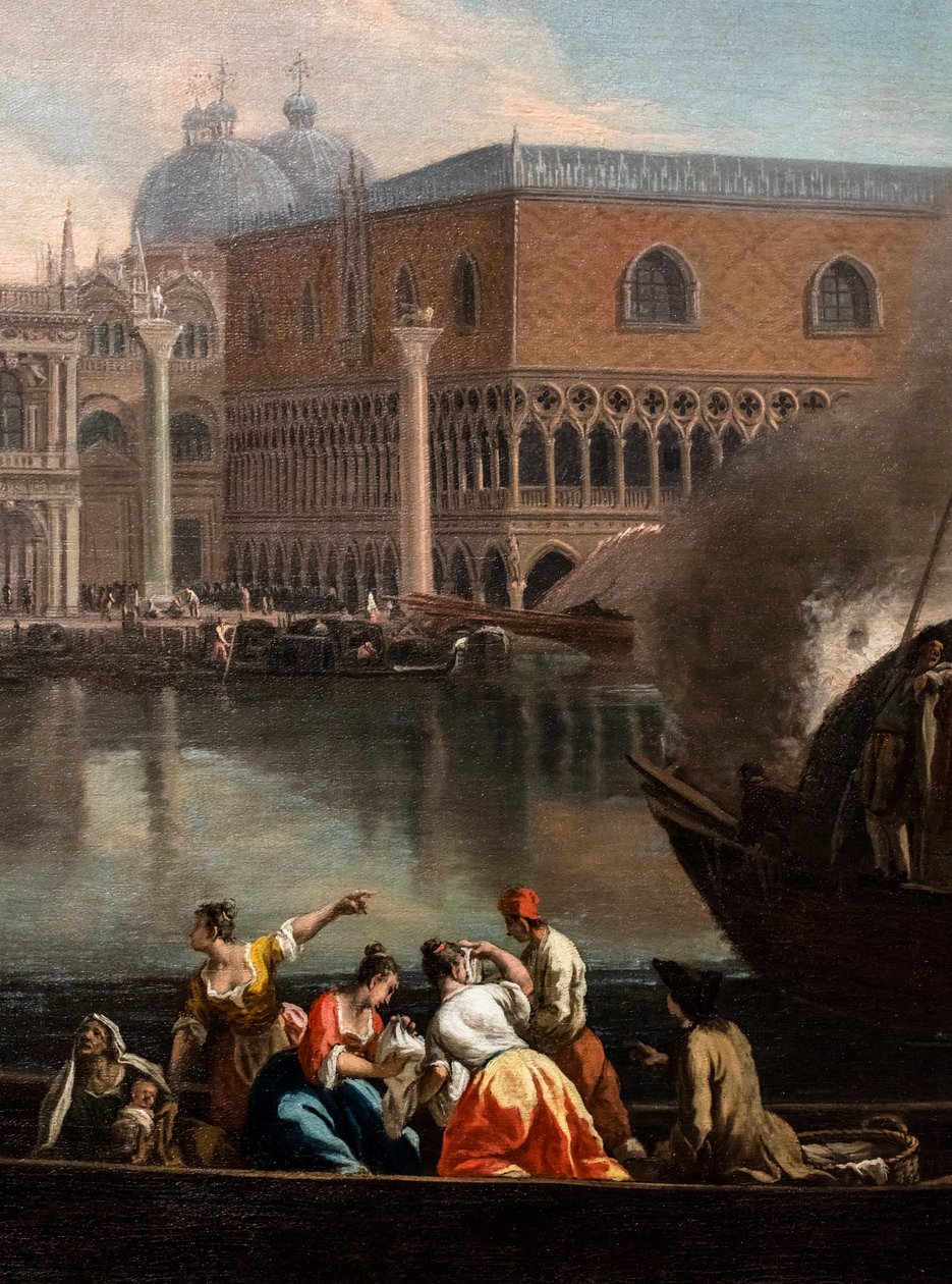 Vue du bassin Saint-Marc, Venise, vers 1730-35 (Huile sur toile) - Johan Anton Richter