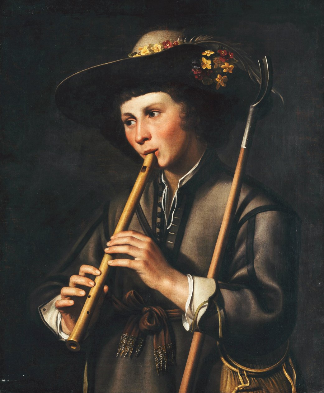 Un berger jouant de la flûte - Johan Baeck