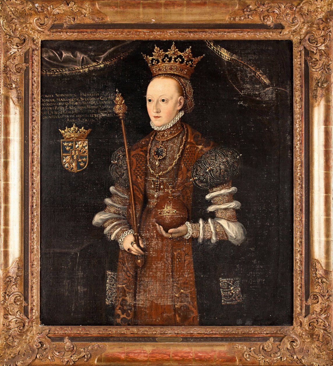 Portrait de Marguerite Lejonhufvud (née Margareta Eriksdotter) (1516-1551), reine de Suède - Johan Baptista van (active 1562 1597) Uther
