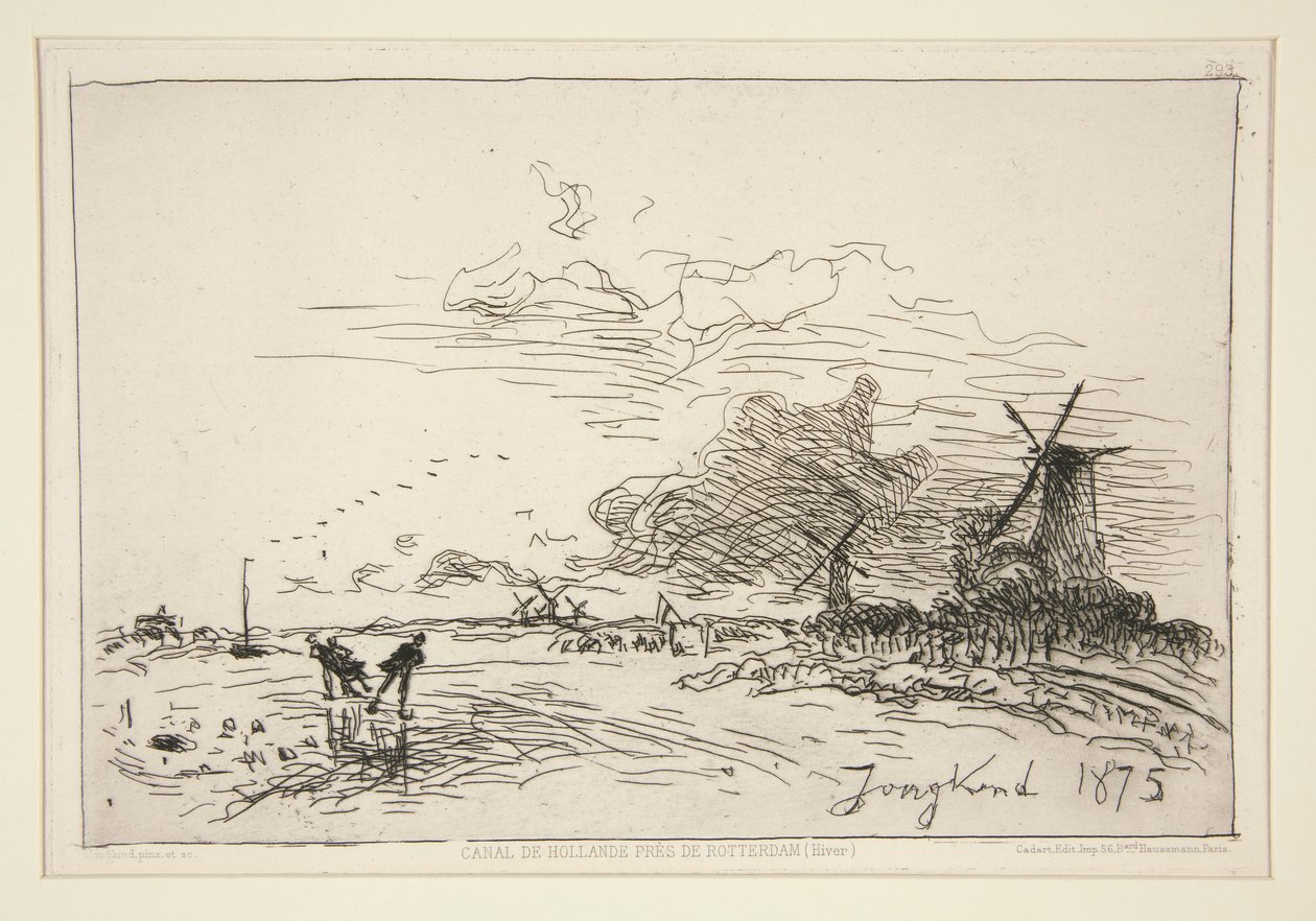 Canal de Hollande, près de Rotterdam (Hiver) - Johan Barthold Jongkind
