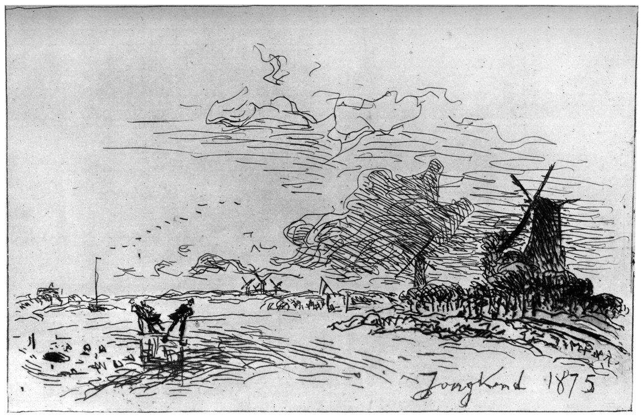 Canal près de Rotterdam, vers 1830-1890 1924 - Johan Barthold Jongkind