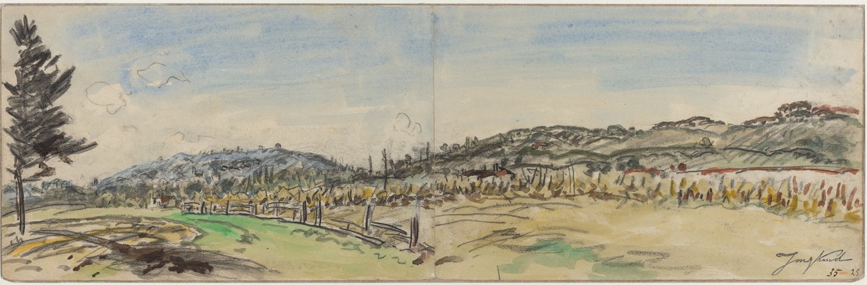 Campagne près de Brezins, entre Grenoble et Vienne, années 1880 - Johan Barthold Jongkind