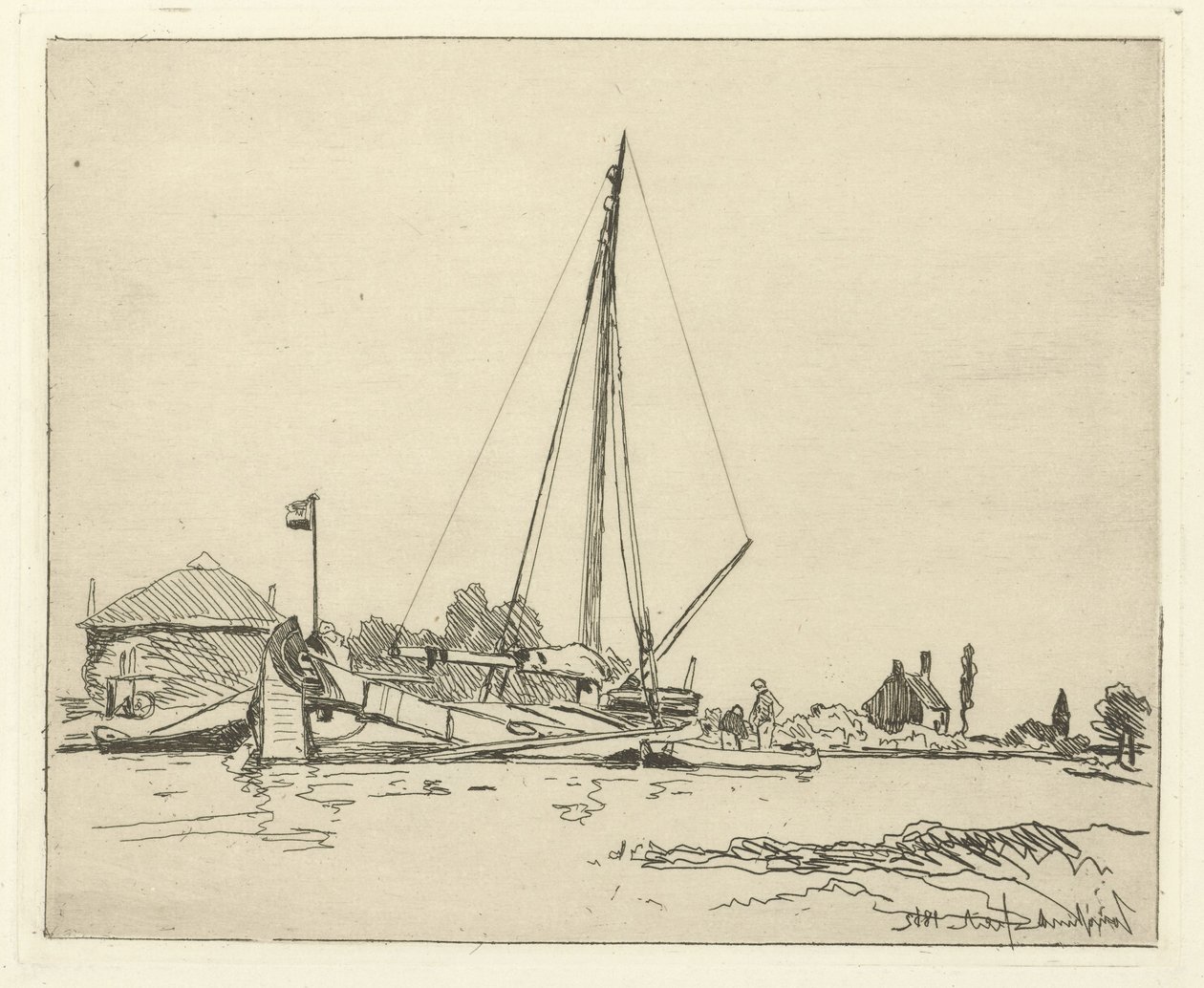 Le navire amarré (série) - Johan-Barthold Jongkind