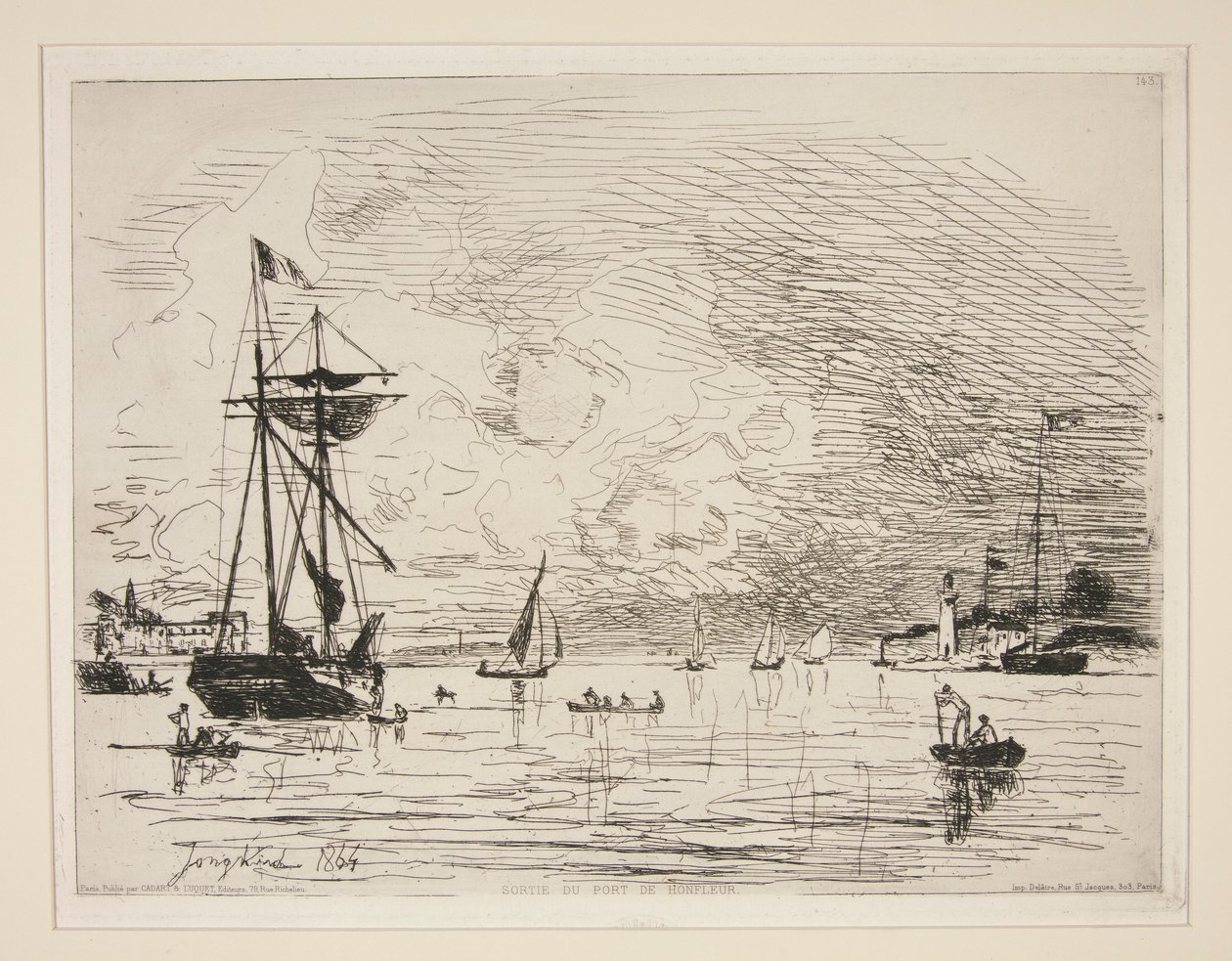 Sortie du port de Honfleur - Johan Barthold Jongkind