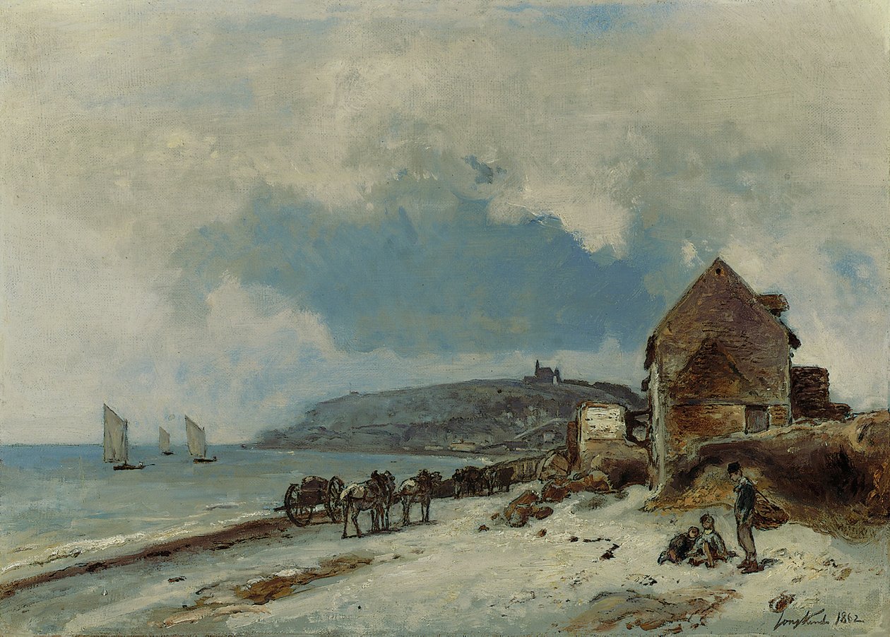 La Plage à Sainte-Adresse, 1862 - Johan Barthold Jongkind