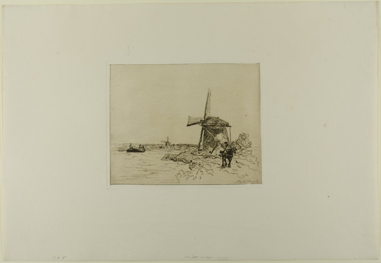 The Towpath, from Cahier de six eaux-fortes, vues de Hollande - Johan Barthold Jongkind