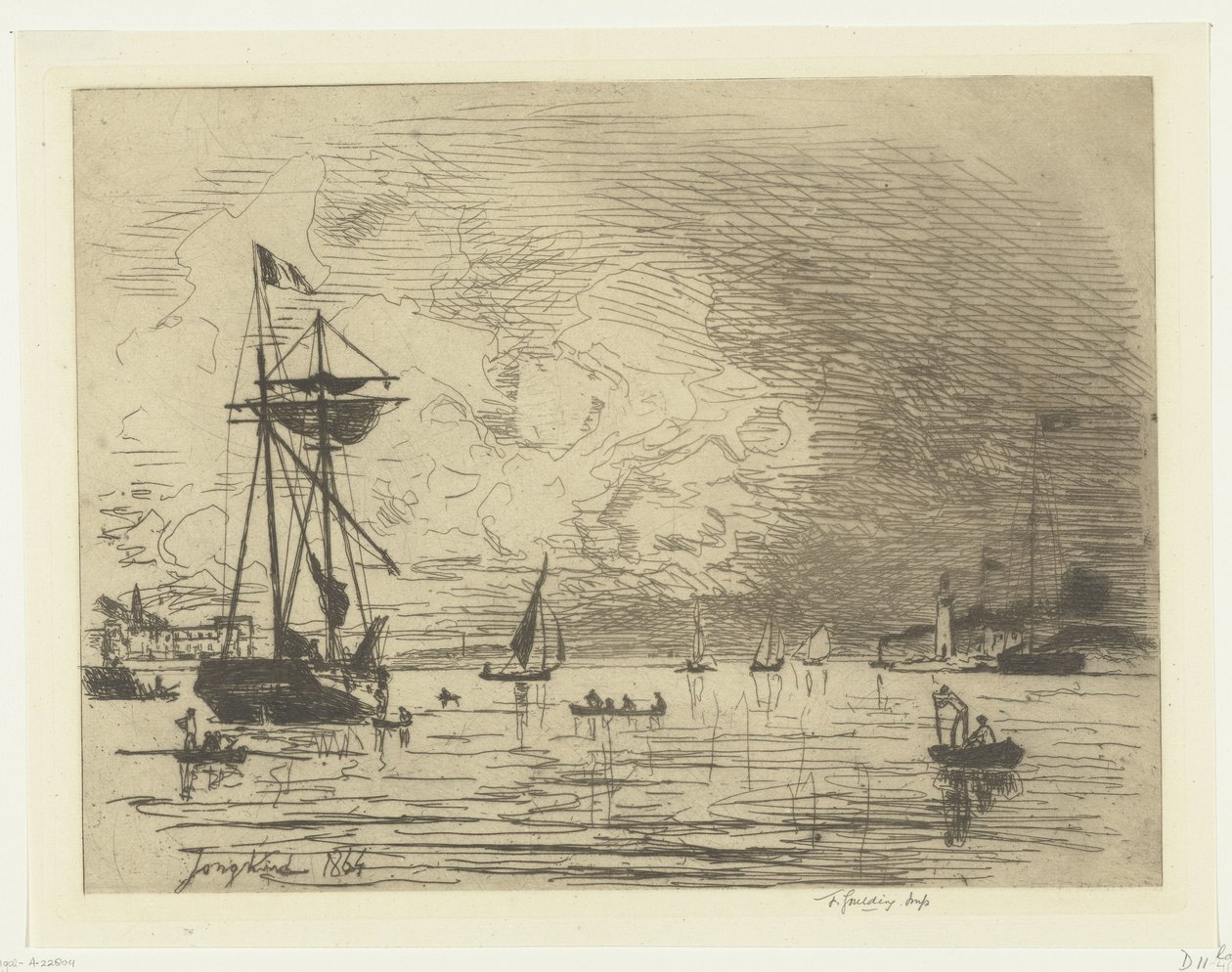 Sortie du port de Honfleur - Johan Barthold Jongkind