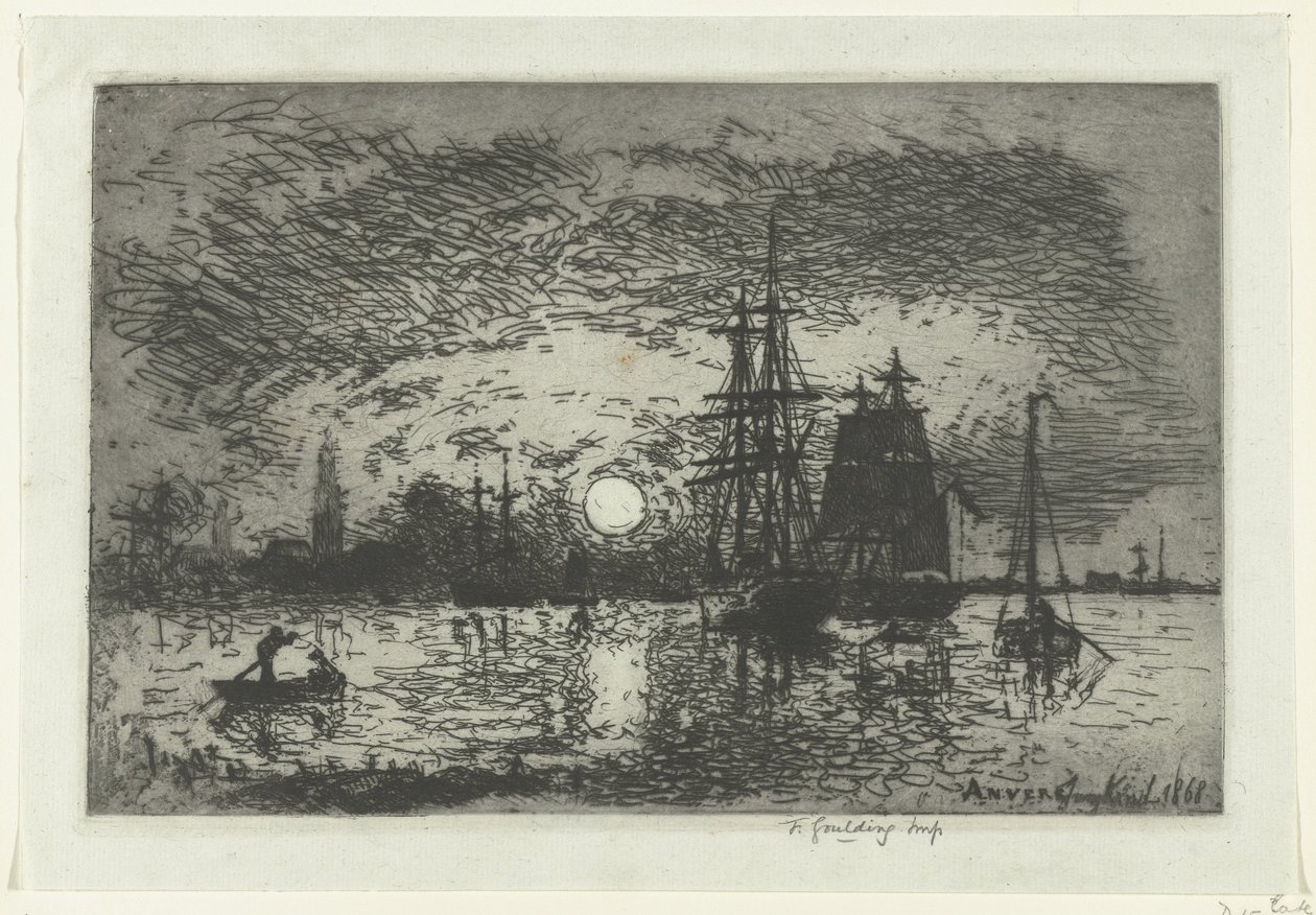 Coucher de soleil au port d