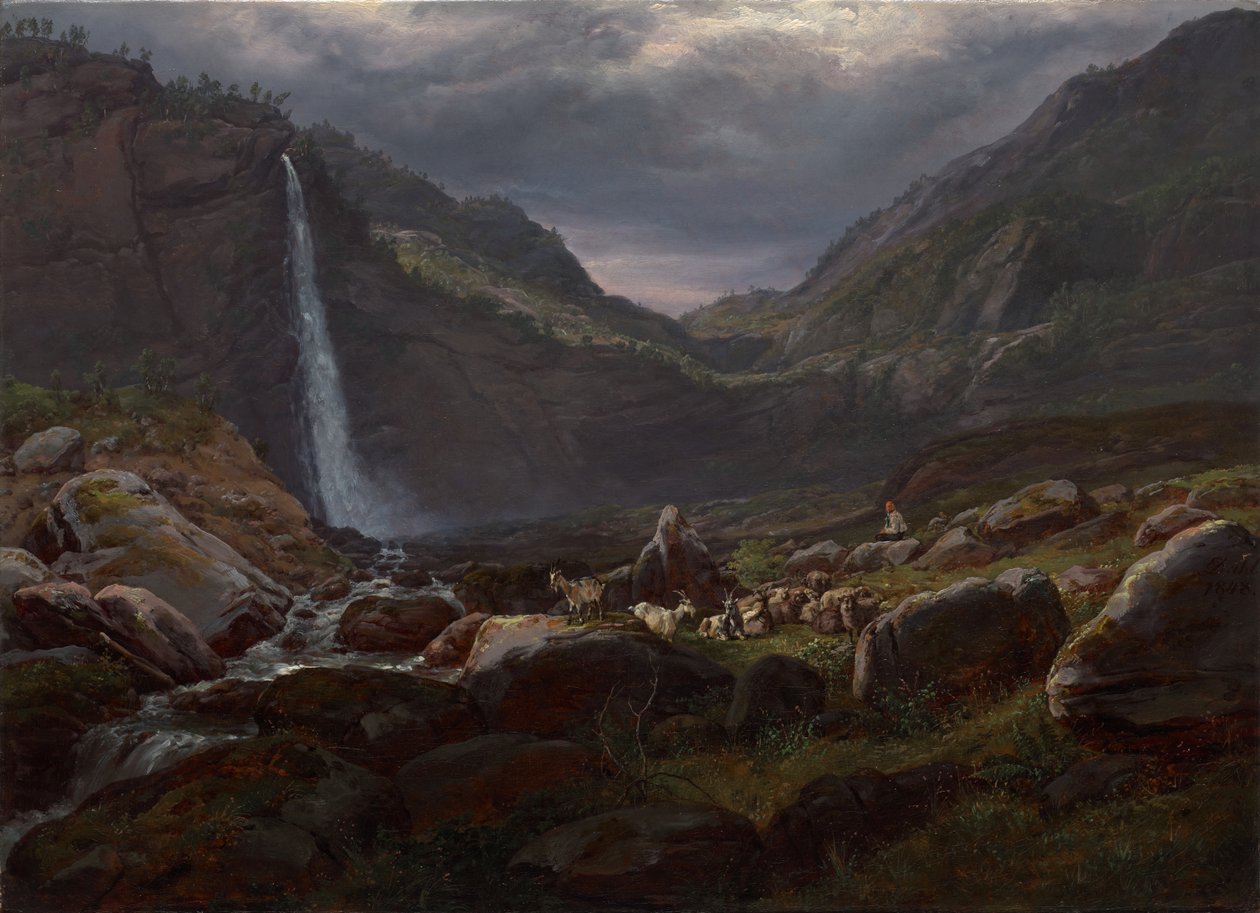 Cascade de Feige (Feigefossen), Lysterfjord, Norvège - Johan Christian Dahl