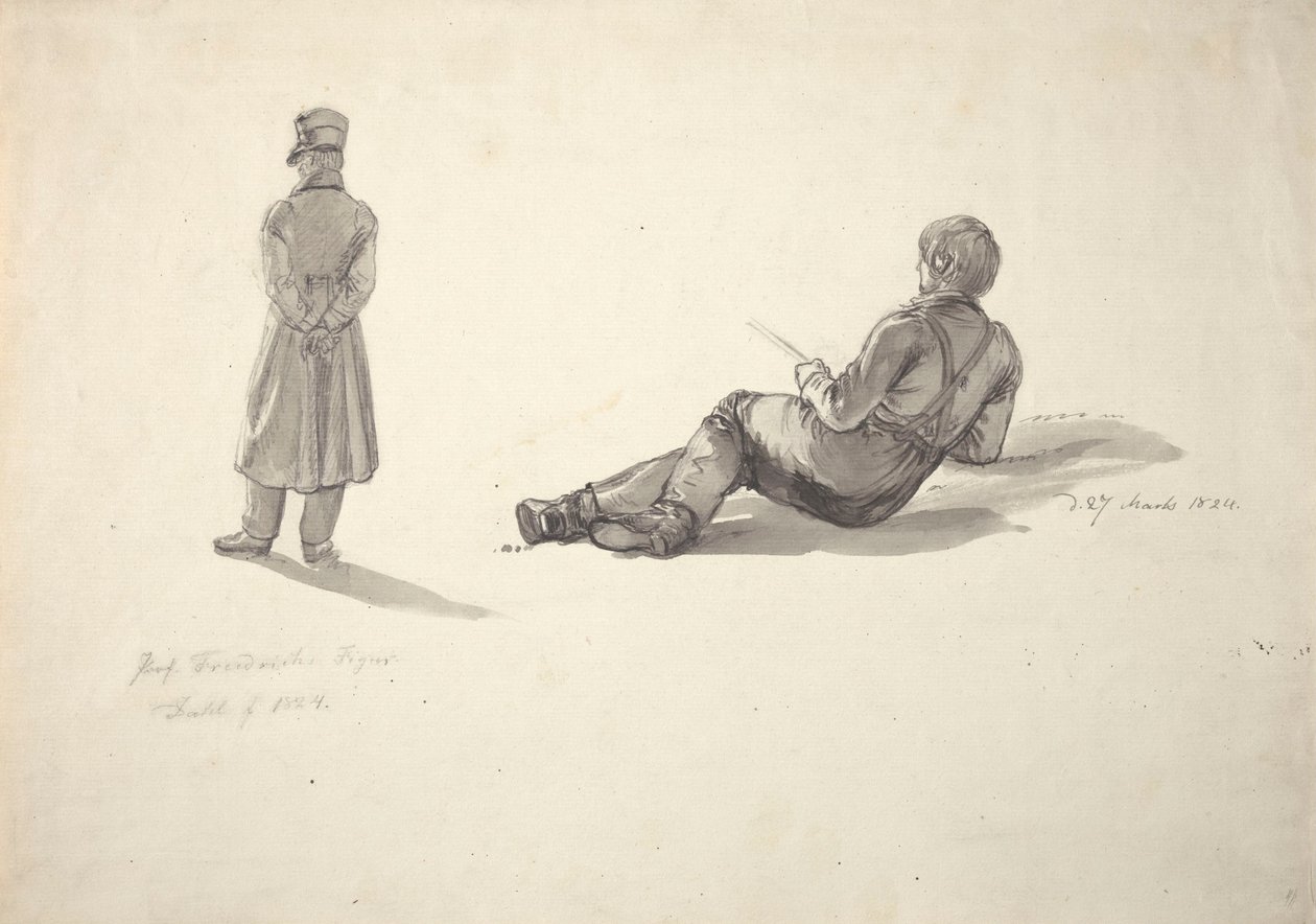 Caspar David Friedrich ; pêcheur - Johan Christian Dahl