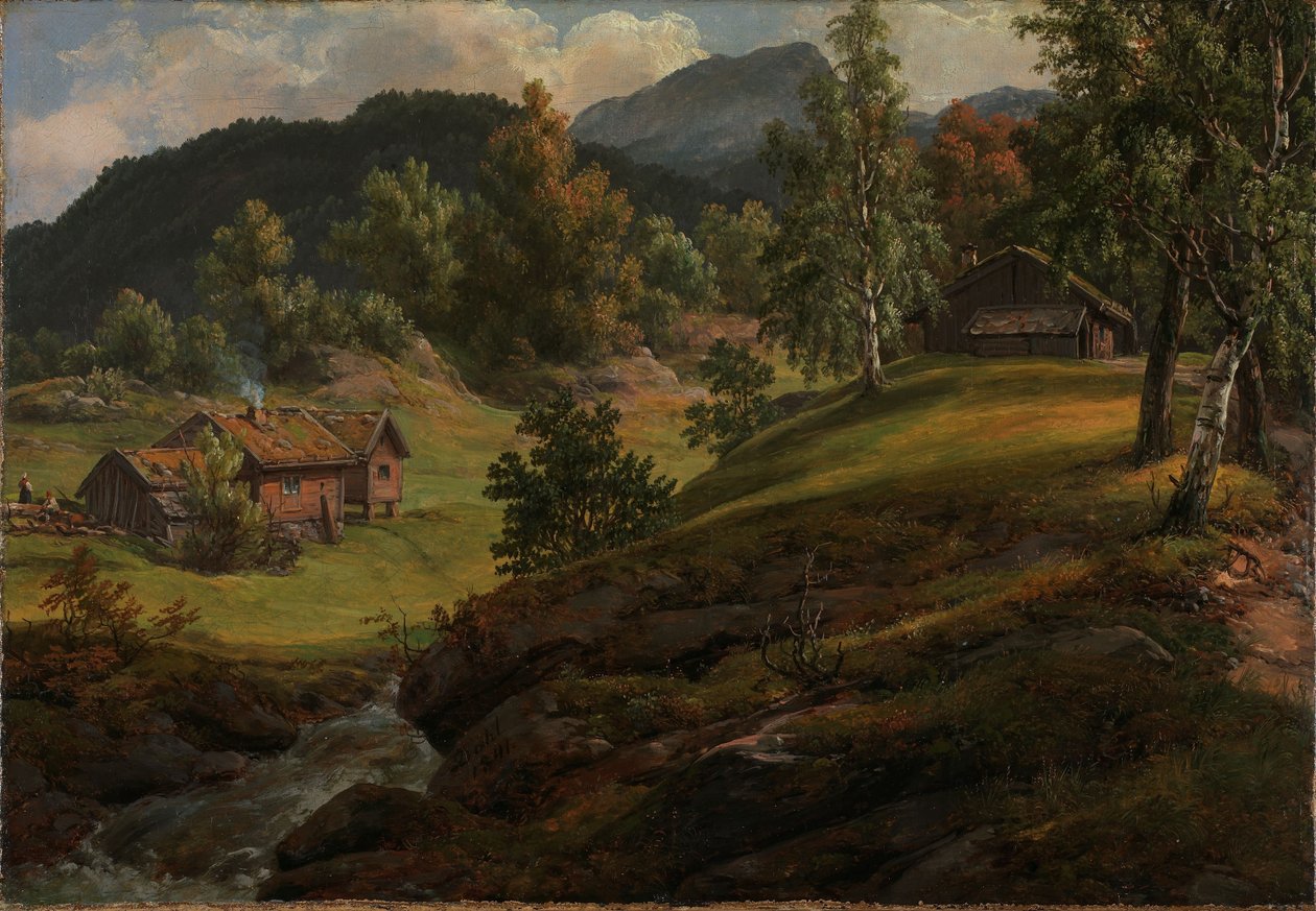 Ferme à Lysekloster - Johan Christian Dahl