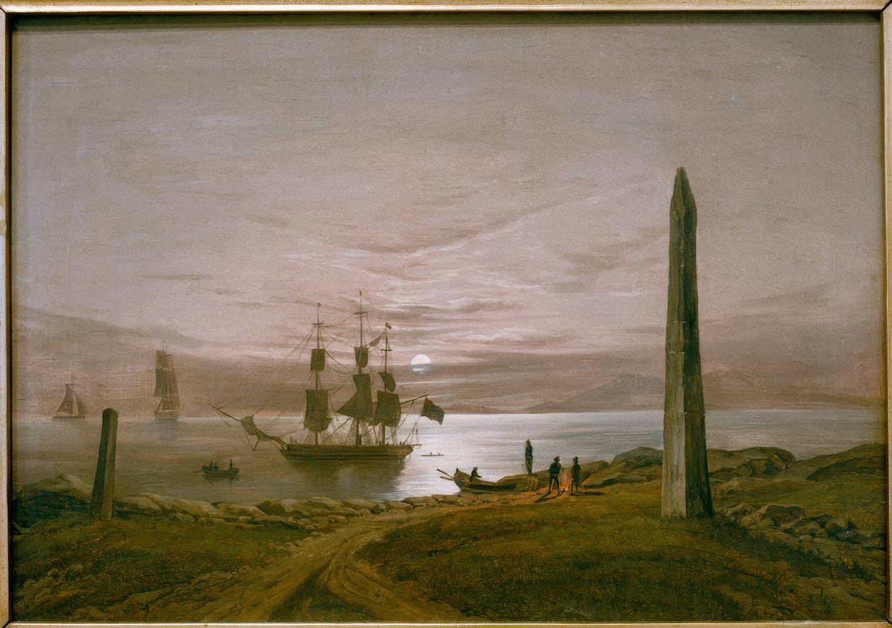 Paysage de fjord au clair de lune - Johan Christian Dahl