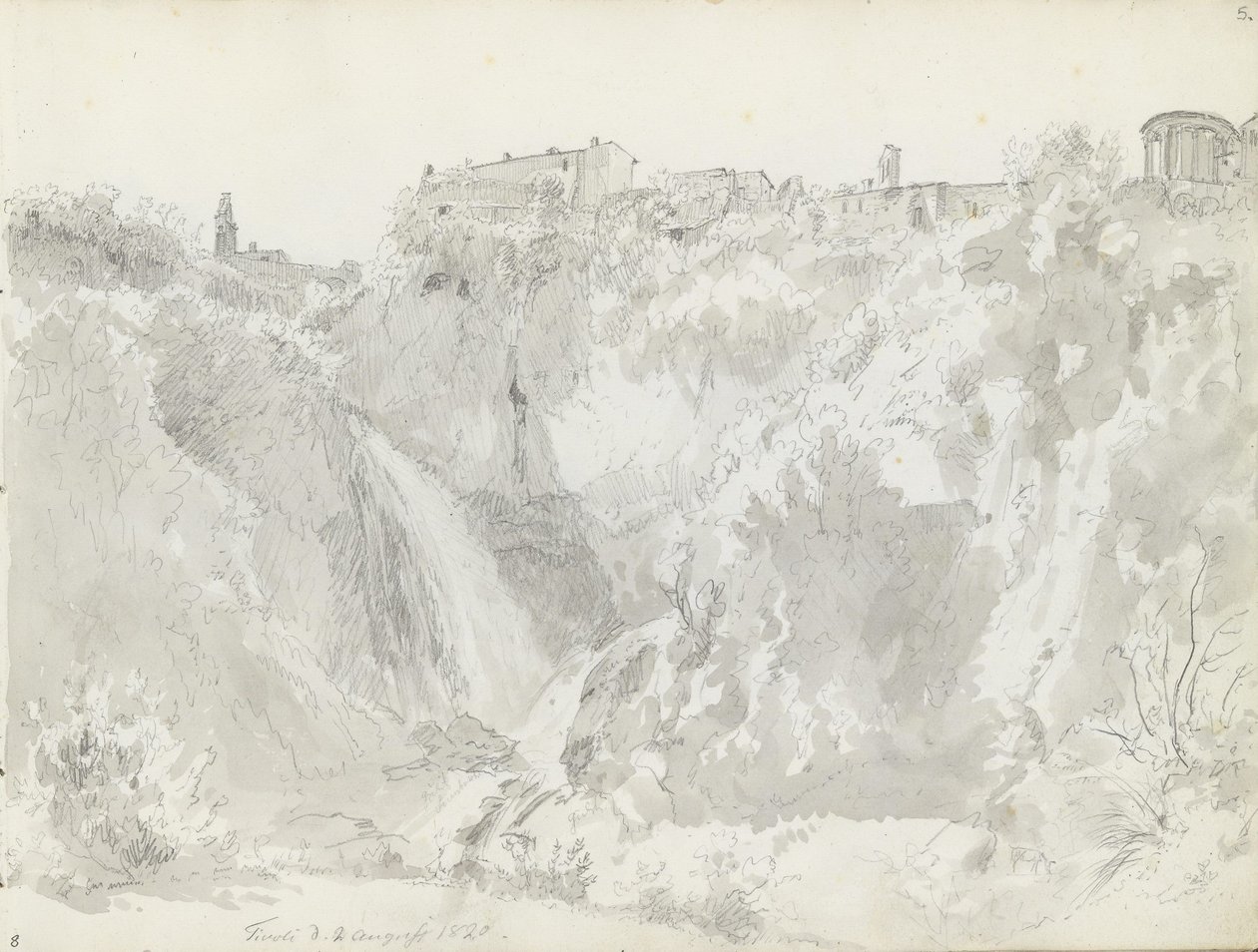 Fossefall, Tivoli - Johan Christian Dahl
