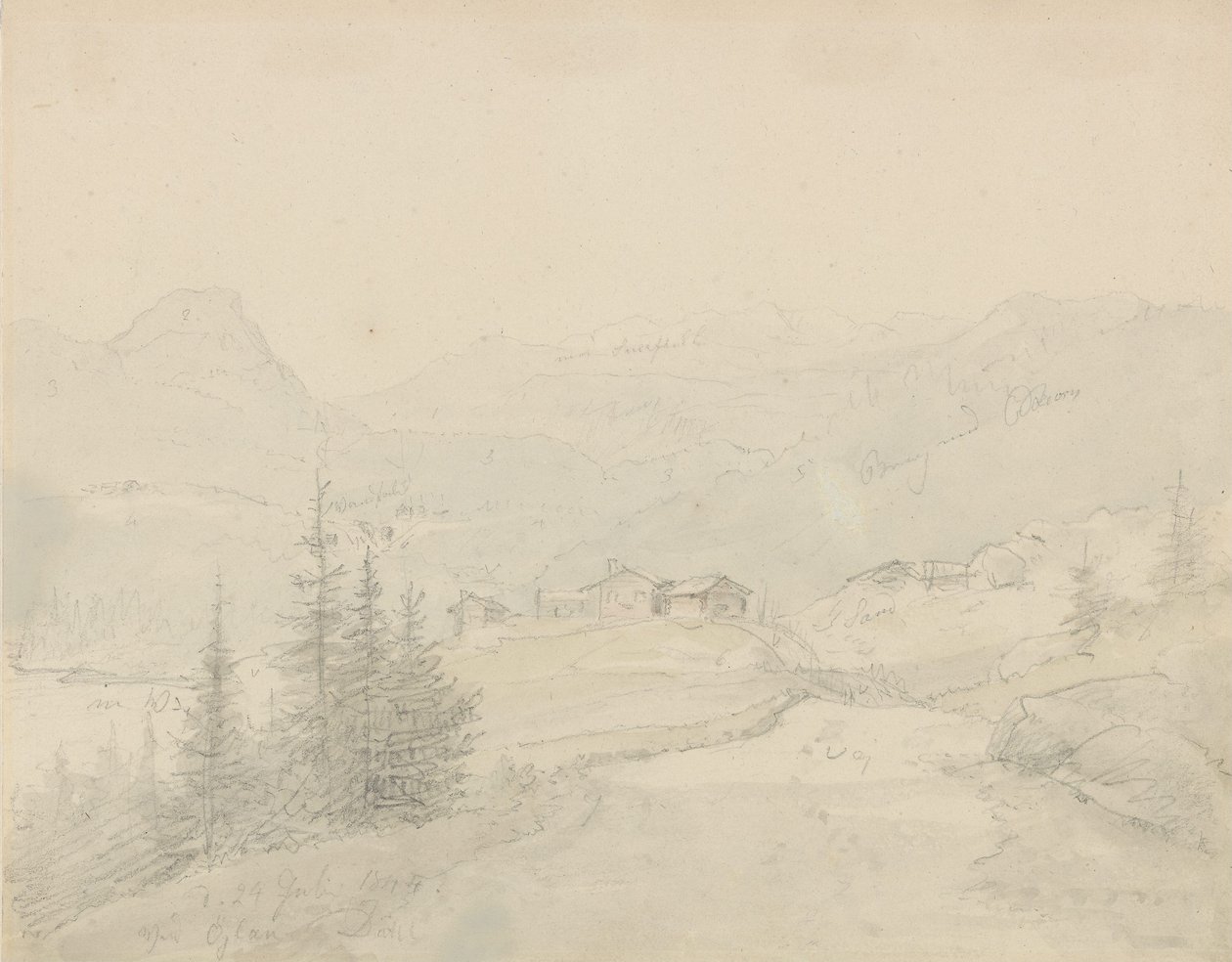Depuis Øylo, dans le Valdres - Johan Christian Dahl