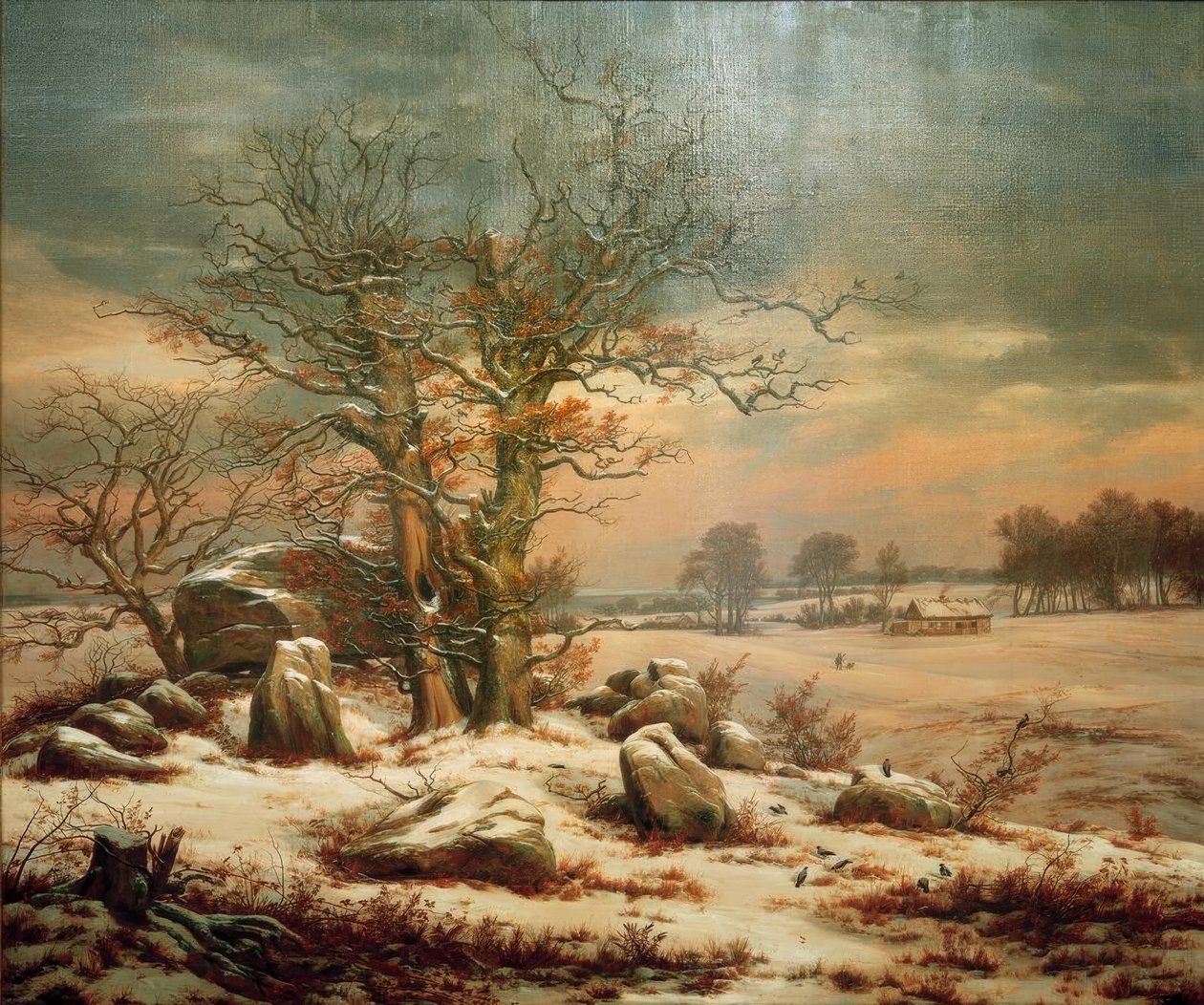 Dolmen près de Vordingborg en hiver - Johan Christian Dahl