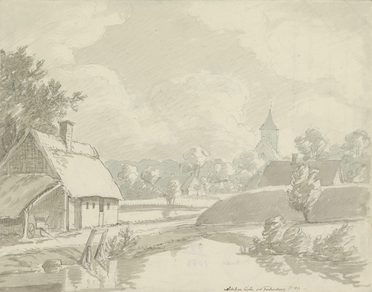 Église de Nødebo près de Fredensborg - Johan Christian Dahl