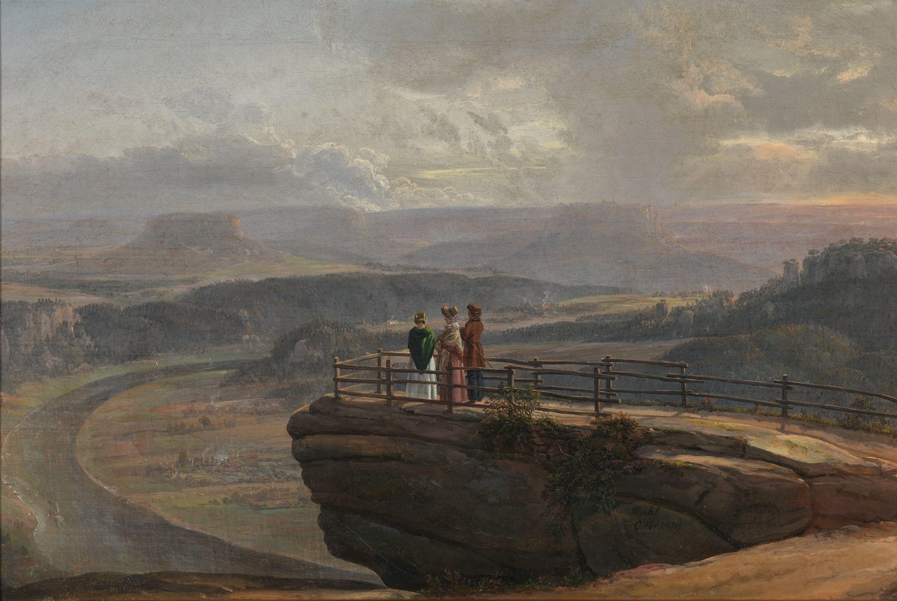 Norvégien :  Fra Bastei Vue de Bastei - Johan Christian Dahl