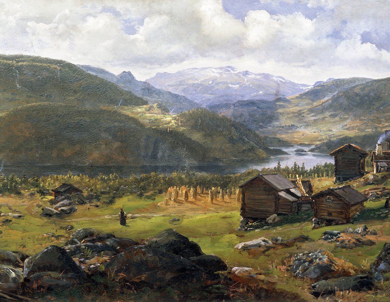 Vallée norvégienne par Johan Christian Clausen Dahl, Norvège, 19e siècle - Johan Christian Dahl