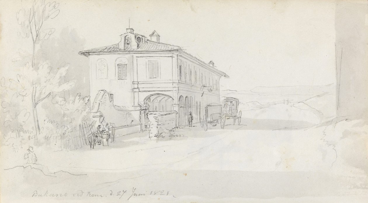 La gare routière de Baccano - Johan Christian Dahl