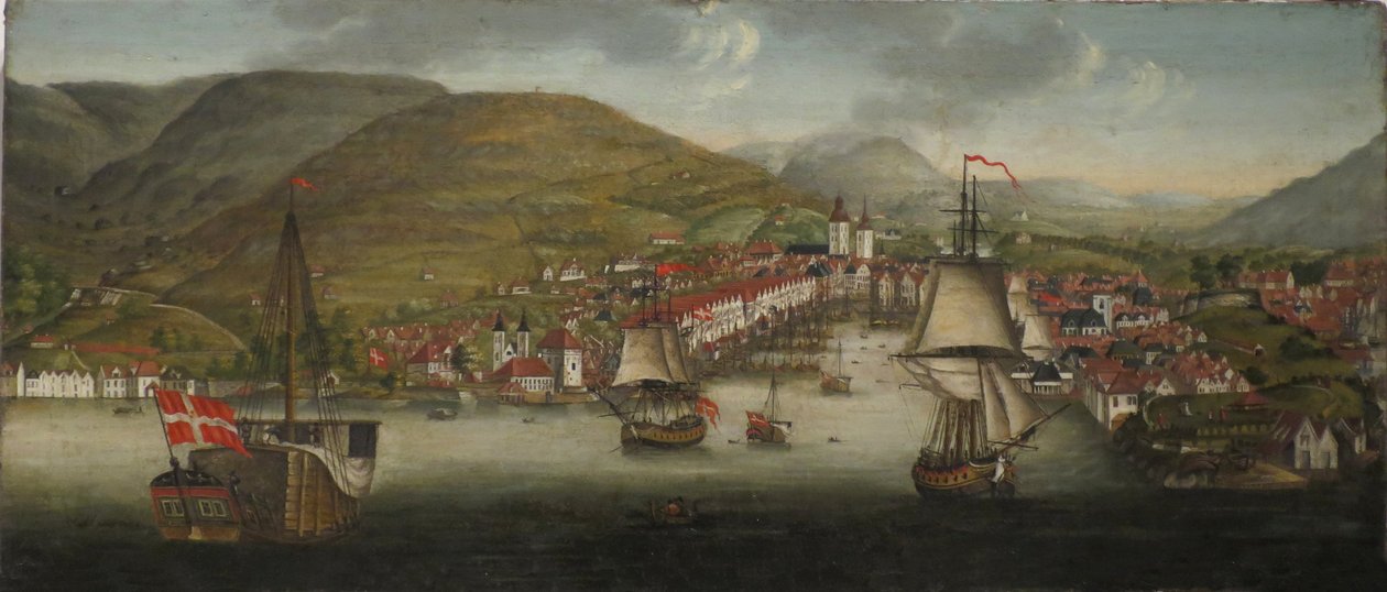 Vue du port de Bergen - Johan Christian Dahl