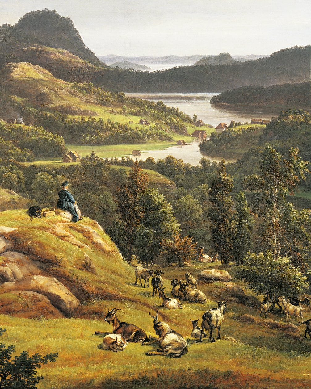 Vue de Lysenkloster près de Bergen, Norvège, XIXe siècle (détails) - Johan Christian Dahl