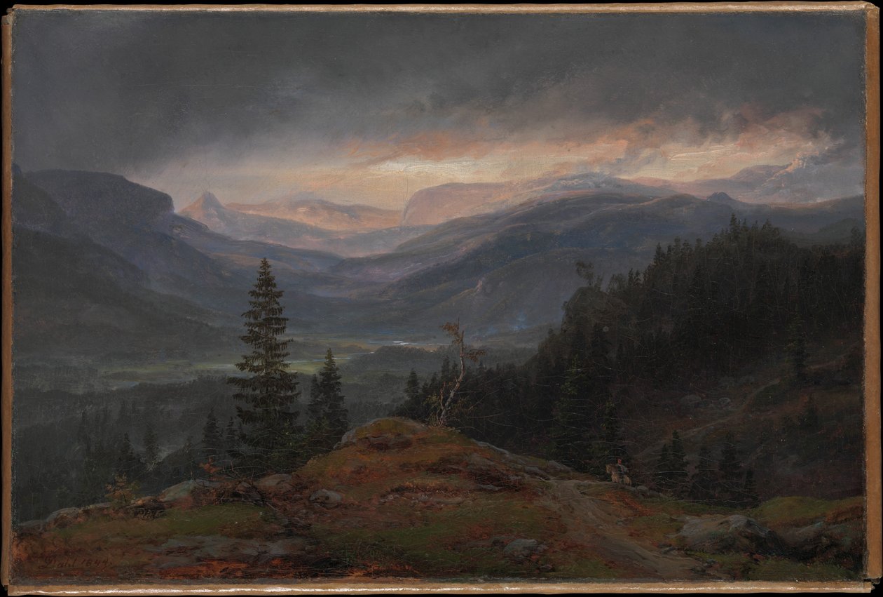 Vue sur la vallée de Hallingdal - Johan Christian Dahl