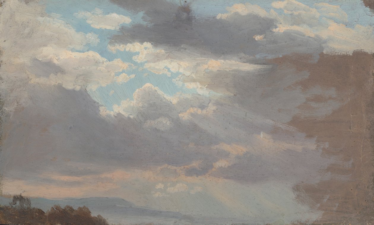 Étude de nuages vue depuis la fenêtre de l