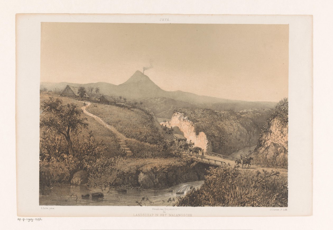 Paysage près de Malang - Johan Conrad Greive