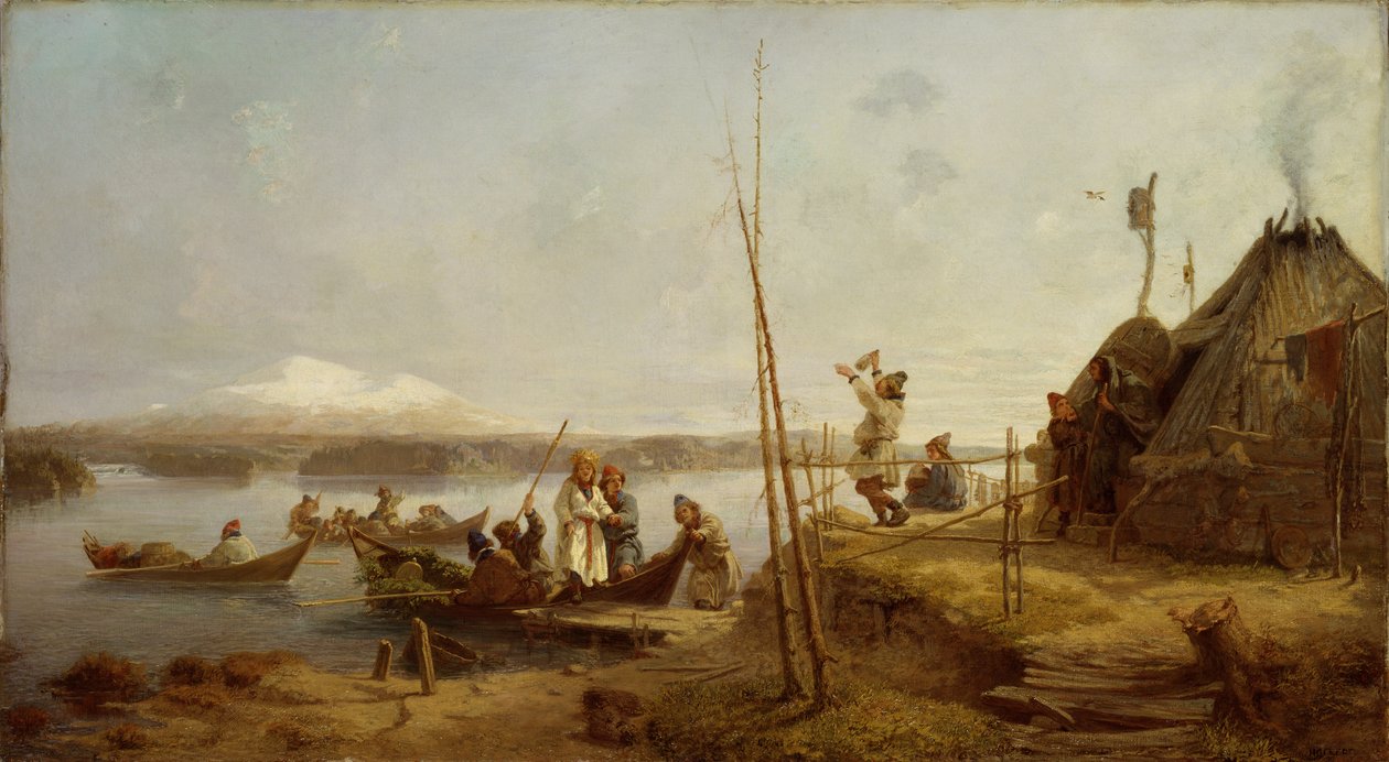 Retour de noces au lac Hornavan - Johan Fredrik Hockert