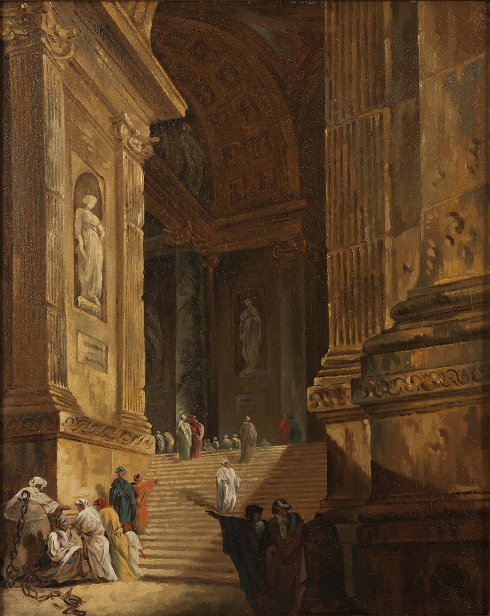 Un escalier de temple, c.1783 - Johan Gottlob Brusell