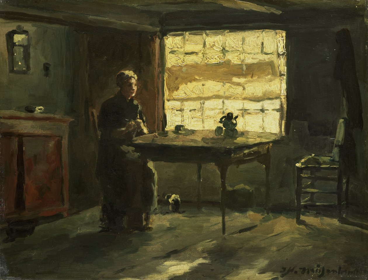 Intérieur paysan - Johan Hendrik Weissenbruch