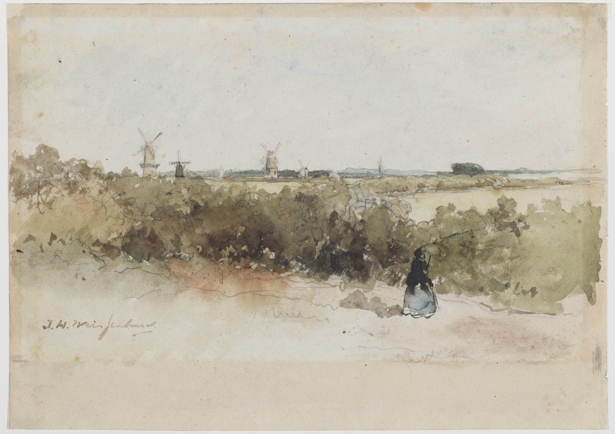 Paysage avec moulins à vent - Johan Hendrik Weissenbruch