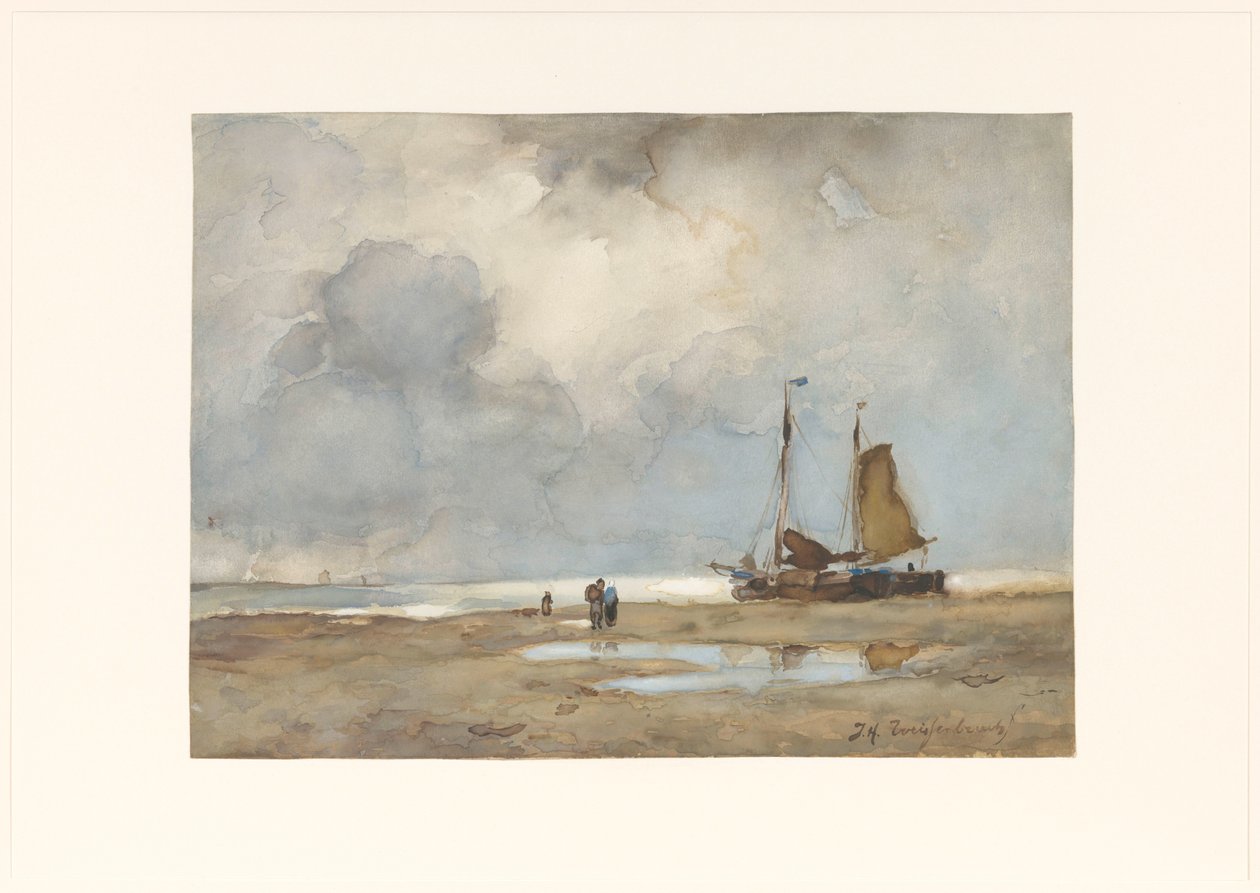 Vue sur la plage - Johan Hendrik Weissenbruch
