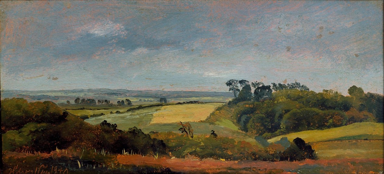 Près de Høbjerg. Frederiksværk. Étude - Johan Lundbye