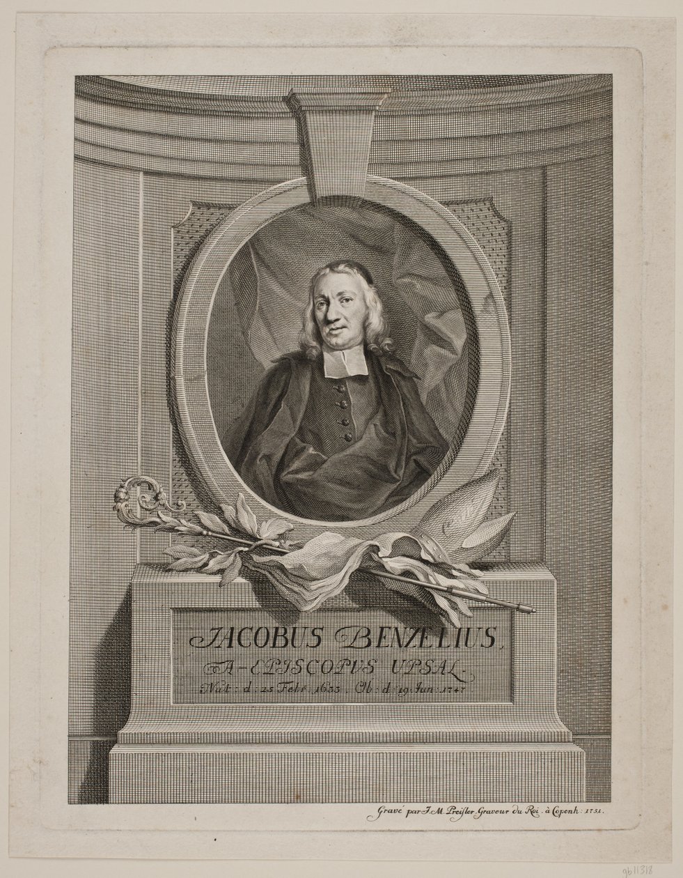 Évêque Jacob Benzelius - Johan Martin Preisler
