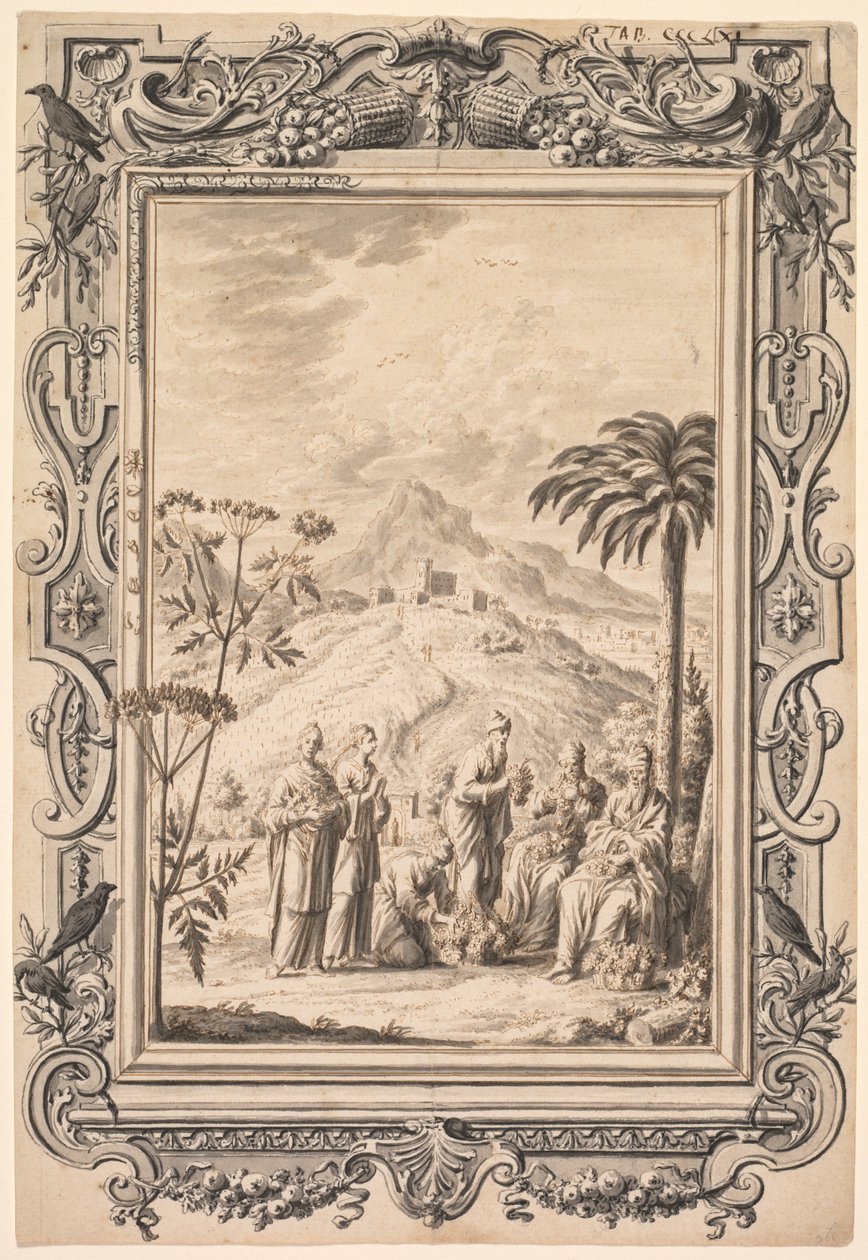 Illustration et conception de bordure pour la Kupfer-Bibel - Johan Melchior Füssli