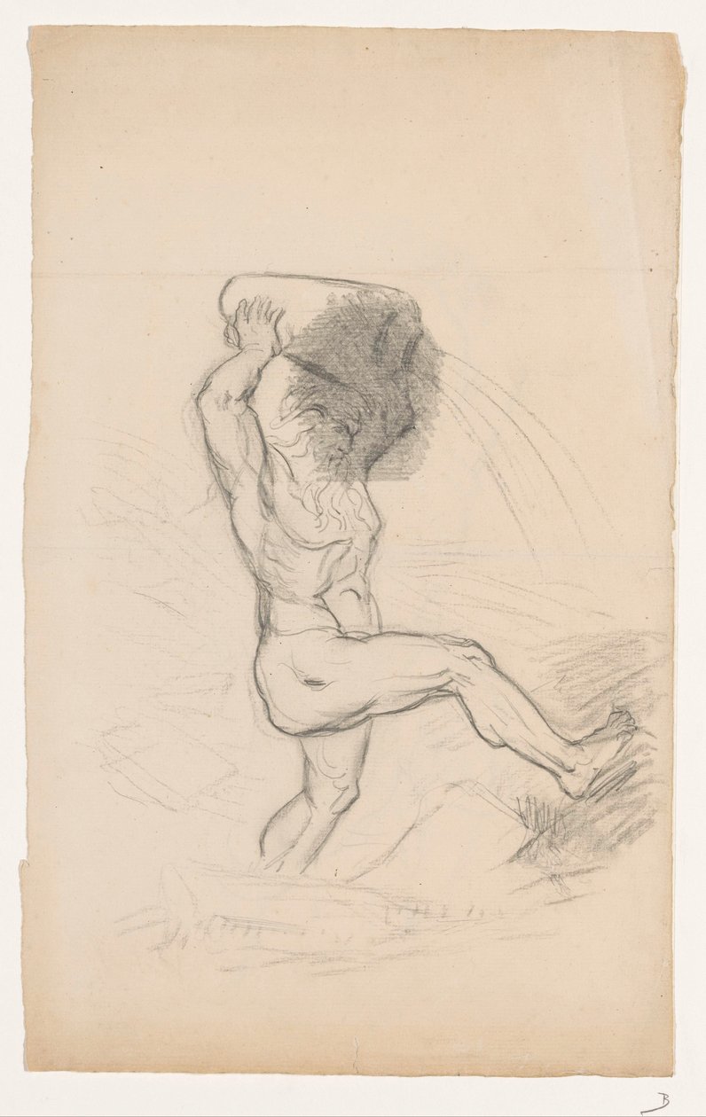 Homme barbu versant une cruche - Johan Michaël Schmidt Crans
