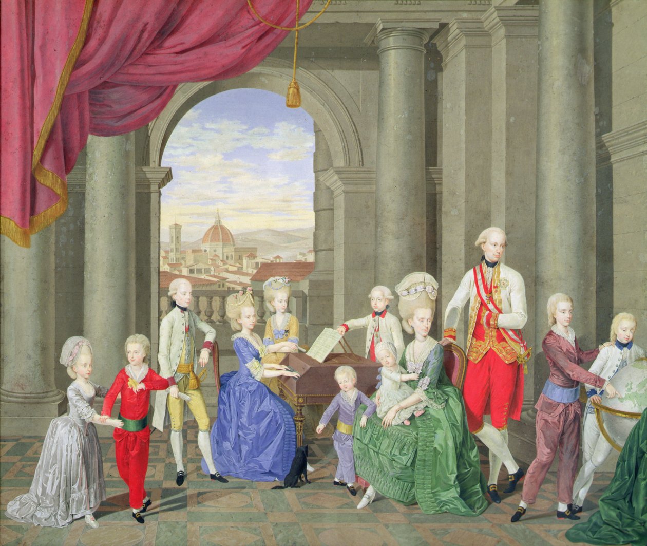 La famille de Pierre Léopold, grand-duc de Toscane (1747-92), plus tard Léopold II, empereur romain germanique, vers 1782 - Johan Moll