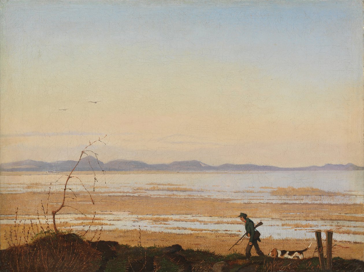 Une soirée au bord du lac Arresø, ca. 1837 - Johan Thomas Lundbye