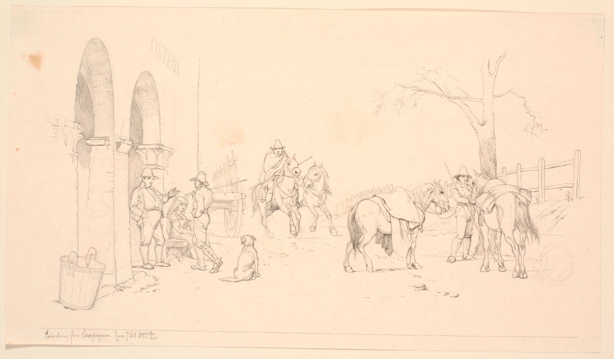 Campagnards devant une fromagerie - Johan Thomas Lundbye