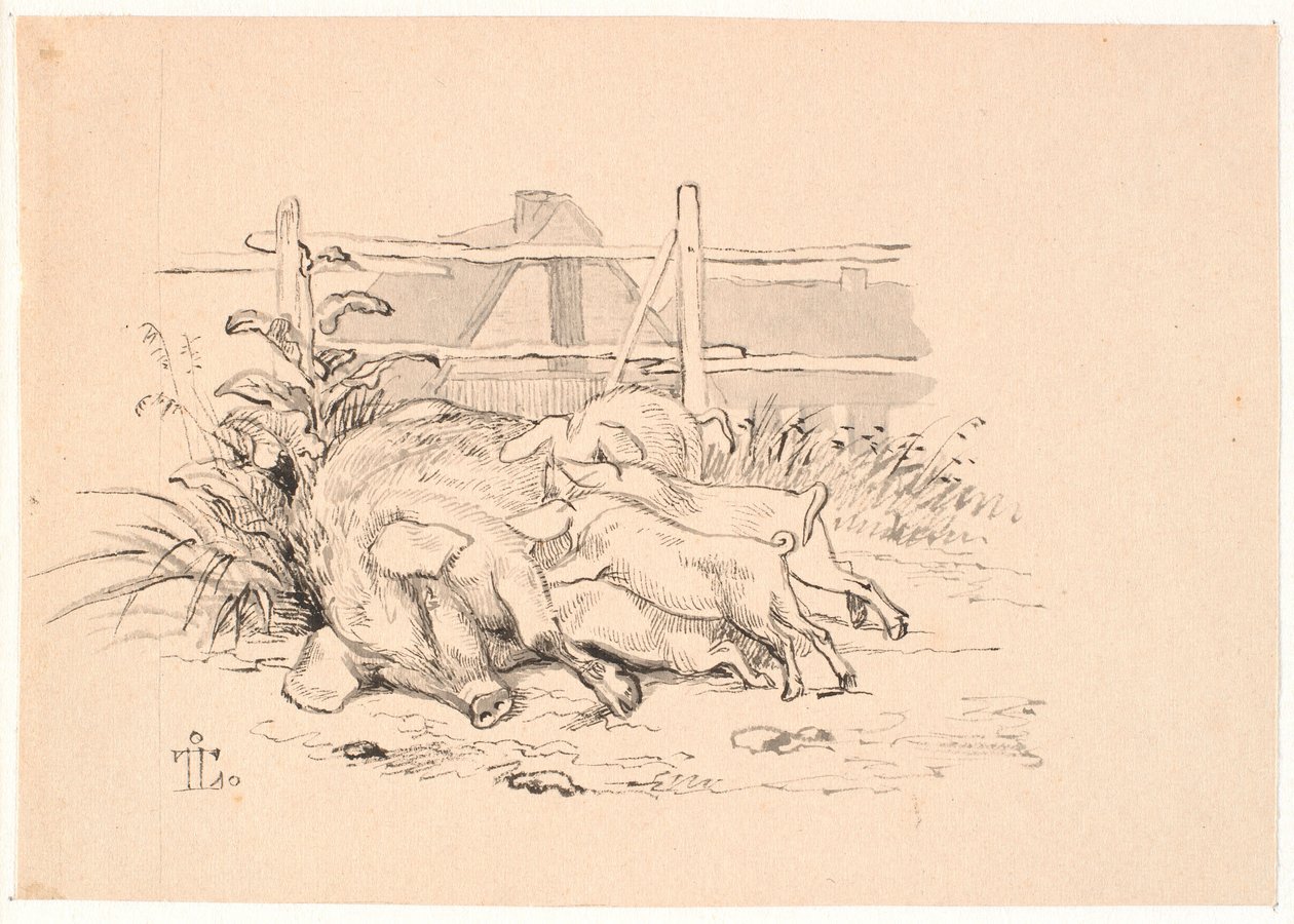 Les cochons - Johan Thomas Lundbye