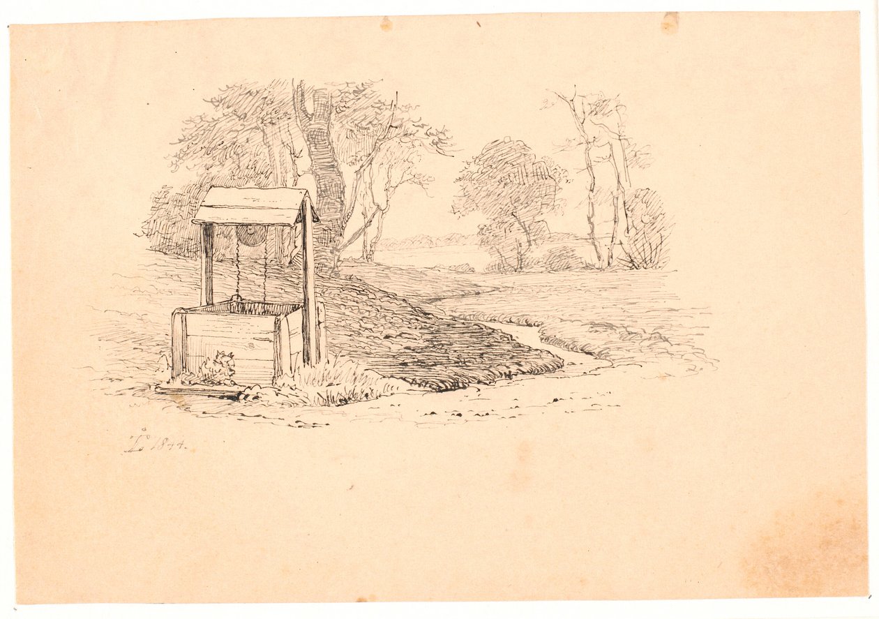 La source. Illustration pour "Fables pour enfants" de Kaalund. Voir commentaire du catalogue d